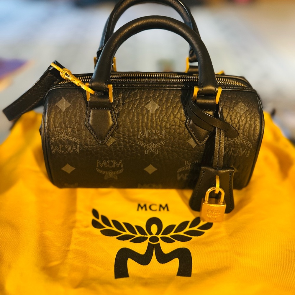 MCM Mini Ella Boston Bag in Visetos